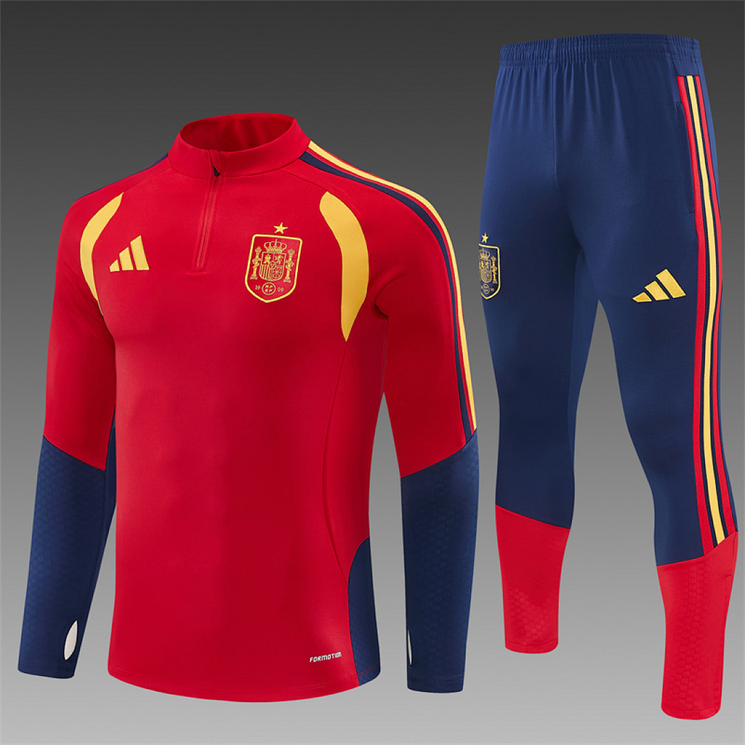 AAA Quality Spain 26/27 Tracksuit - Red/Dark Blue